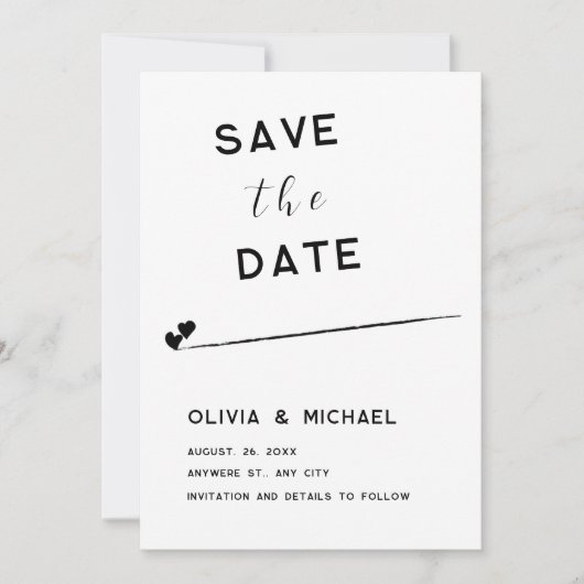 日付フラットノートカードの保存 ノートカード (正面)