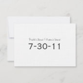 日付フランスのを保存するAnemone結婚式 セーブザデート (裏面)