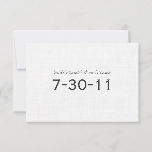 日付フランスのを保存するAnemone結婚式 セーブザデート (裏面)