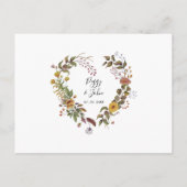日付フローラの保存エレガントハートGarland写真 案内ポストカード (裏面)