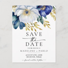 日付フローラの結婚はがきの発表を保存 案内ポストカード