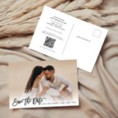 日付ブラシスクリプトの写真を保存 案内ポストカード