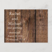 日付ブラックレースとフェイク木材を保存 案内ポストカード (裏面)