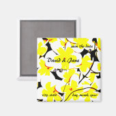 日付ブーケ磁石を保存する マグネット (正面/裏面)