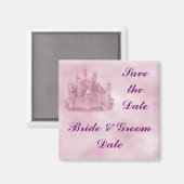 日付プリンセス結婚の磁石の保存 マグネット (正面/裏面)