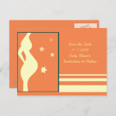 日付ベビーシャワーはがきを保存する 案内ポストカード (正面/裏面)