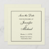 日付ベージュを保クラシカル存 セーブザデート (正面/裏面)