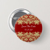 日付ボタンをパーソナライズ可能な文字の保存 缶バッジ (正面&裏面)