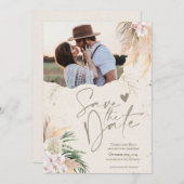 日付ボホボヘミアンカードを保存 招待状 (正面/裏面)