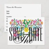 日付ポストカードの保存招待状 案内ポストカード (正面/裏面)