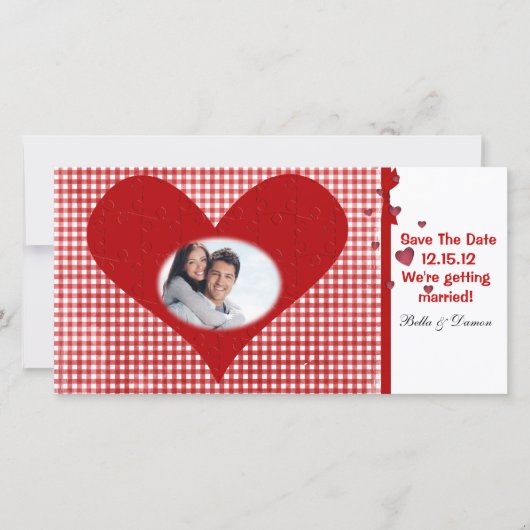 日付ポストカードの保存 セーブザデート (正面)