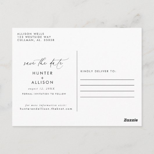 日付ポストカードの保存 ポストカード (裏面)