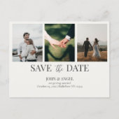 日付ポストカードの保存、ミニマリスト日付の保存 ポストカード (正面)