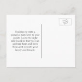 日付ポストカードの保存 – 2つのハート、クラフトグリッター 案内ポストカード (裏面)