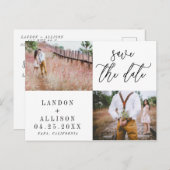 日付ポストカードの保存 | 2枚の写真 インビテーションポストカード (正面/裏面)