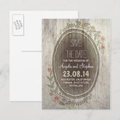 日付ポストカードを保存する木製の田舎国 案内ポストカード (正面/裏面)