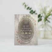 日付ポストカードを保存する木製の田舎国 案内ポストカード (スタンド正面)