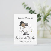 日付ポストカードを保存する！新郎新婦カード 案内ポストカード (スタンド正面)