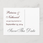 日付ポストカードゼブラ白黒の保存 案内ポストカード (裏面)