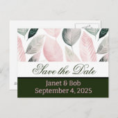 日付ポストカードピンのカスタマイズ可能な保存 案内ポストカード (正面/裏面)