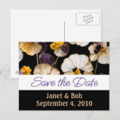 日付ポストカードピンのカスタマイズ可能な保存 案内ポストカード (正面/裏面)