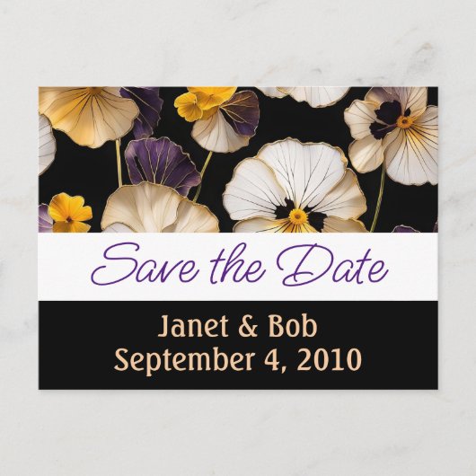 日付ポストカードピンのカスタマイズ可能な保存 案内ポストカード (正面)