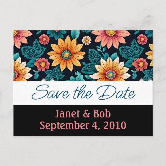 日付ポストカードピンのカスタマイズ可能な保存 案内ポストカード (正面)