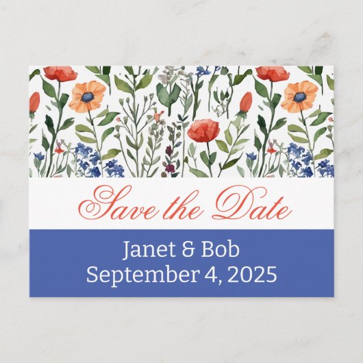 日付ポストカードピンのカスタマイズ可能な保存 案内ポストカード (正面)