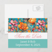 日付ポストカードピンのカスタマイズ可能な保存 案内ポストカード (正面/裏面)