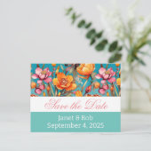 日付ポストカードピンのカスタマイズ可能な保存 案内ポストカード (スタンド正面)