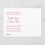 日付ポストカードフォト03ピンクを保存 案内ポストカード (裏面)