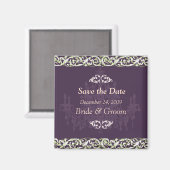 日付マグネットの保存、シャンデリア+つる植物 マグネット (正面/裏面)