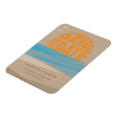 日付マグネットの保存、ビーチ結婚式 マグネット (左側)