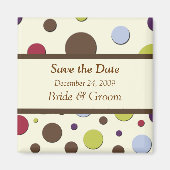 日付マグネットの保存、水玉模様 マグネット (正面)