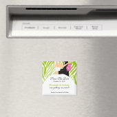 日付マグネットを保存するゼブラ新郎新婦 マグネット (インサイチュ (食洗機))