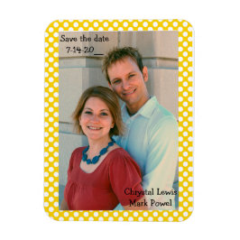 日付マグネットを黄色で保点々のある縁ど存 マグネット