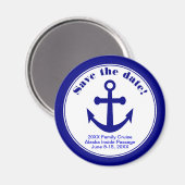 日付マグネットクルーズ航海のビーチ結婚式の保存 マグネット (正面/裏面)