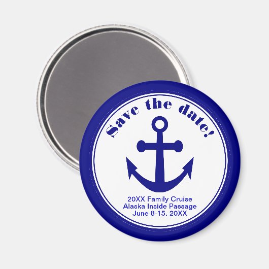 日付マグネットクルーズ航海のビーチ結婚式の保存 マグネット (正面/裏面)