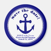 日付マグネットクルーズ航海のビーチ結婚式の保存 マグネット (正面)