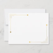 日付マットブラックと金ゴールド1920sの保結婚存 セーブザデート (裏面)