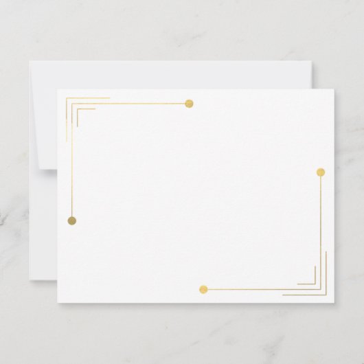 日付マットブラックと金ゴールド1920sの保結婚存 セーブザデート (裏面)