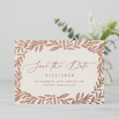 日付ミニマルをモダン保存 箔招待状 (立ち正面)