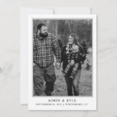 日付ミニマルエレガントの保存招待状 招待状 (正面)