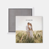 日付ミニマルマグネットを保存 マグネット (正面/裏面)