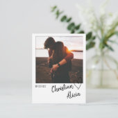 日付ミニマル写真カードの保存 セーブザデート (スタンド正面)