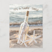 日付メッセージをボトルに保存 案内ポストカード (正面)