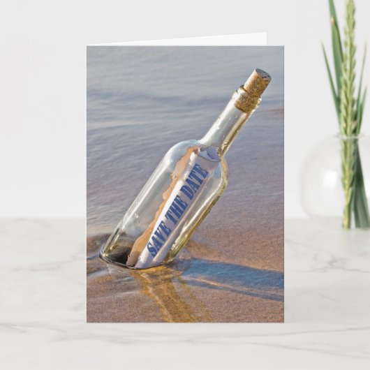 日付メッセージをボトルに保存 案内状 (正面)