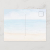 日付メッセージをボトルビーチ結婚式に保存 案内ポストカード (裏面)