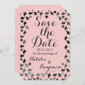 日付メーラーの保存 |モザイク招待状テンプレート セーブザデート (正面/裏面)