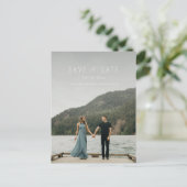 日付モダンのはがきを書ホワイトに保存 案内ポストカード (スタンド正面)